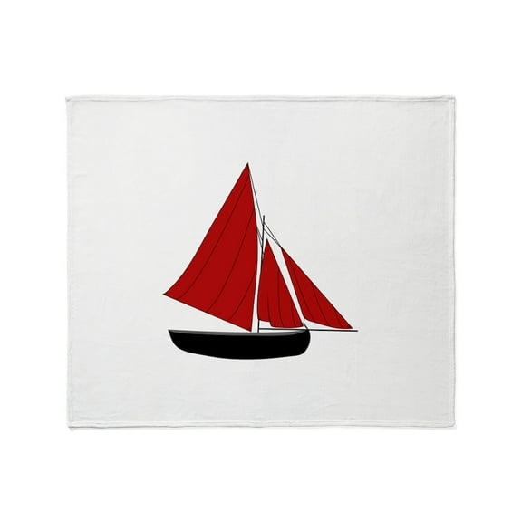 CafePress - Red Sail Boat Throw Blanket - Soft Fleece Throw Blanket, 50"x60" for All Ages