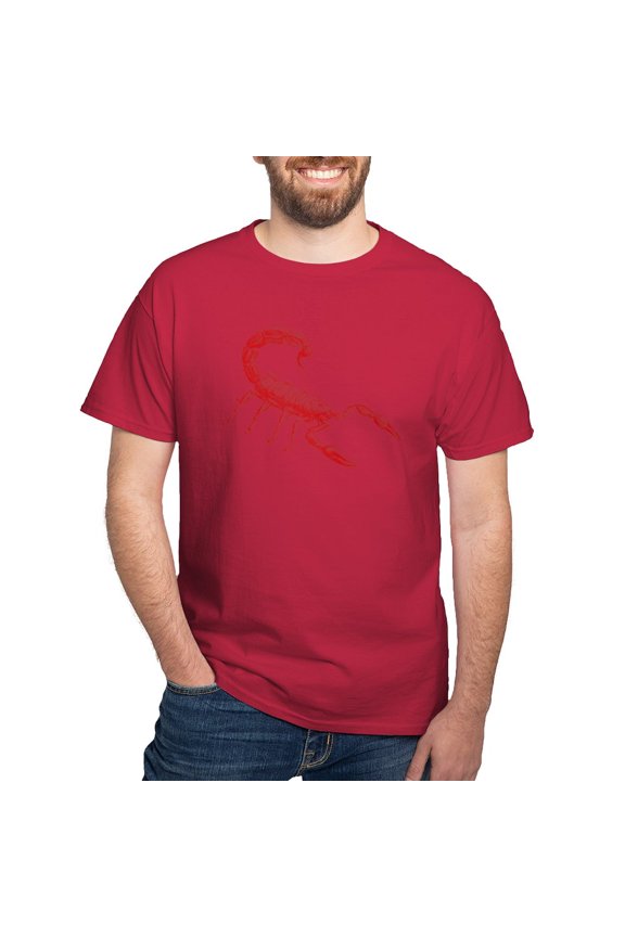 - Red Scorpion T Shirt - Men's Classic Graphic Cotton T-Shirt