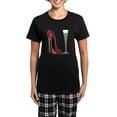 thumbnail image 1 of CafePress - Red Sparkle Corkscrew Stiletto And Champagne Flute - Women's Short Sleeve Print T-Shirt and Pants Dark Cotton Pajama Set, 1 of 7