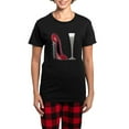 thumbnail image 1 of CafePress - Red Sparkle Corkscrew Stiletto And Champagne Flute - Women's Short Sleeve Print T-Shirt and Pants Dark Cotton Pajama Set, 1 of 7