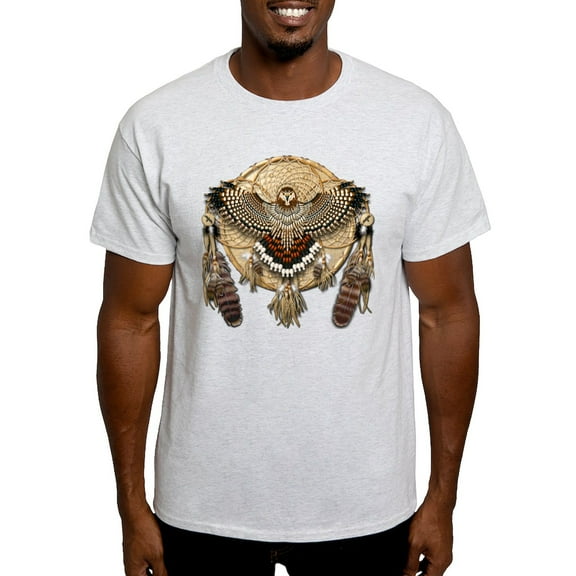 CafePress - Red Tail Hawk Dreamcatcher Light T Shirt - Light T-Shirt - CP