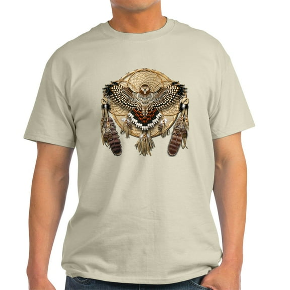 CafePress - Red Tail Hawk Dreamcatcher Light T Shirt - Men's Classic Graphic T-Shirt