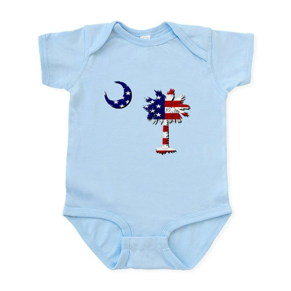CafePress - Red White And Blue Palmetto Infant Bodysuit - Baby Light Bodysuit, Size Newborn - 24 Months