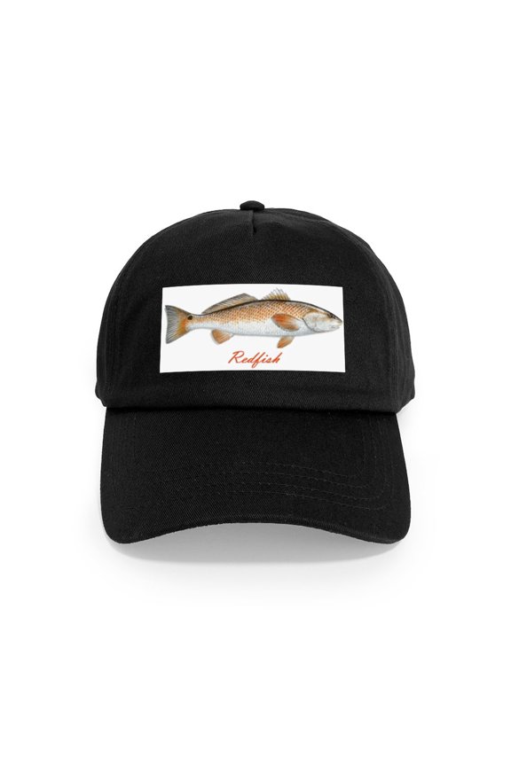 - Redfish Cap - Adjustable 100% Brushed Unisex Casual Cotton Baseball Cap, Beige, 1