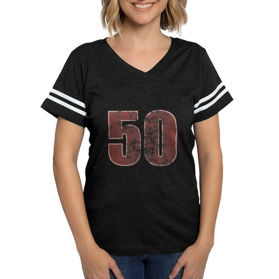 CafePress - Redgrunge50 Women's Football T Shirt - Womens Football Shirt