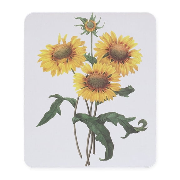CafePress - Redoute Sunflowers Mousepad - Non-slip Rubber Mousepad, Gaming Mouse Pad