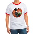 thumbnail image 1 of CafePress - Redpanda Ringer T - 100% Cotton Ringed T-Shirt, 1 of 4