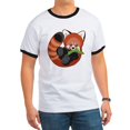 thumbnail image 1 of CafePress - Redpanda Ringer T - 100% Cotton Ringed T-Shirt, 1 of 4