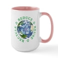 thumbnail image 1 of CafePress - Reduce Reuse Recycle [Globe] Large Mug - 15 oz Ceramic Large White Novelty Mug, 1 of 4