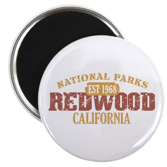 CafePress - Redwood National Park CA Magnet - 2.25" Round Magnet, Refrigerator Magnet, Button Magnet Style