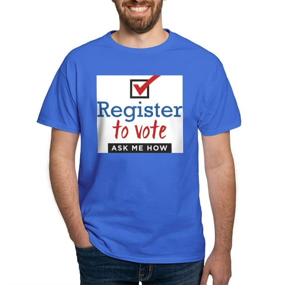 CafePress - Register To Vote. Ask Me How. T Shirt - Men's Classic Graphic Cotton T-Shirt