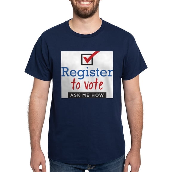 CafePress - Register To Vote. Ask Me How. T Shirt - Men's Classic Graphic Cotton T-Shirt