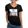 thumbnail image 1 of CafePress - Register To Vote. Ask Me How. T Shirt - Women's V-Neck Dark T-Shirt, 1 of 4