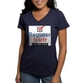thumbnail image 1 of CafePress - Register To Vote. Ask Me How. T Shirt - Women's V-Neck Dark T-Shirt, 1 of 4