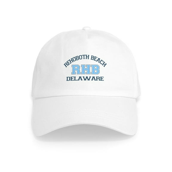 CafePress - Rehoboth Beach DE Varsity Design Cap - Adjustable 100% Brushed Unisex Casual Cotton Baseball Cap, Beige, 1