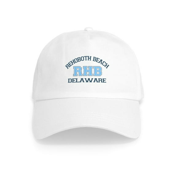 CafePress - Rehoboth Beach DE Varsity Design Cap - Adjustable 100% Brushed Unisex Casual Cotton Baseball Cap, Beige, 1