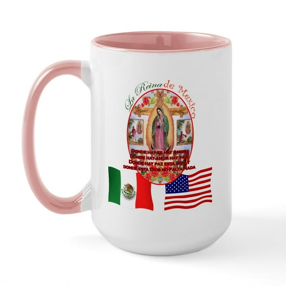 CafePress - Reina De Mexico Large Mug - 15 oz Ceramic Large White Novelty Mug
