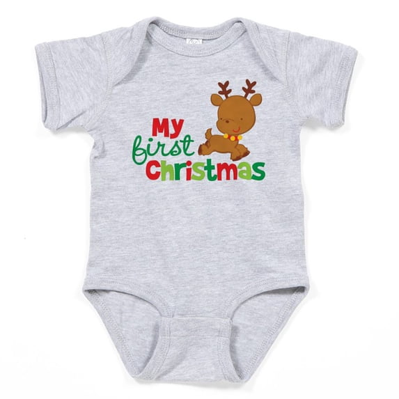 CafePress - Reindeer Babies 1St Christmas - Cute Infant Bodysuit Baby Romper - Size Newborn - 24 Months