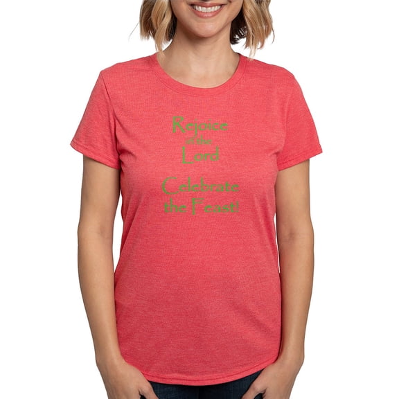 CafePress - Rejoice In The Lord Black T Shirt - Womens Tri-blend T-Shirt