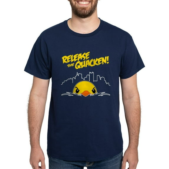 CafePress - Release The Quacken Dark T Shirt - Men's Classic Graphic Cotton T-Shirt