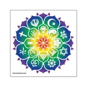 CafePress - Religions_Mandala_10X10_App Square Sticker 3 X 3 - Square Sticker 3" x 3"