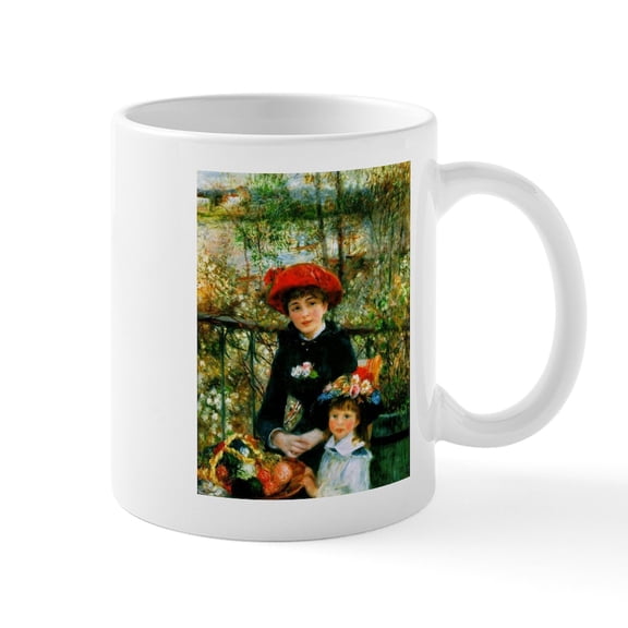 CafePress - Renoir Two Sisters Mug - 11 oz Ceramic Mug - Novelty Coffee Tea Cup
