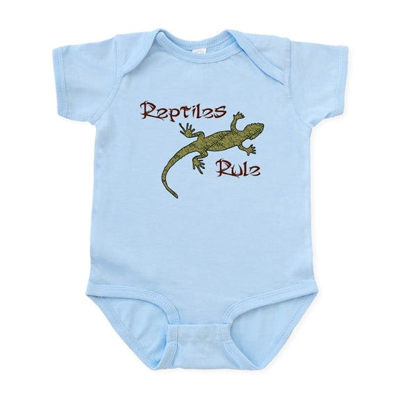 CafePress - Reptiles Rule! Infant Bodysuit - Baby Light Bodysuit, Size Newborn - 24 Months