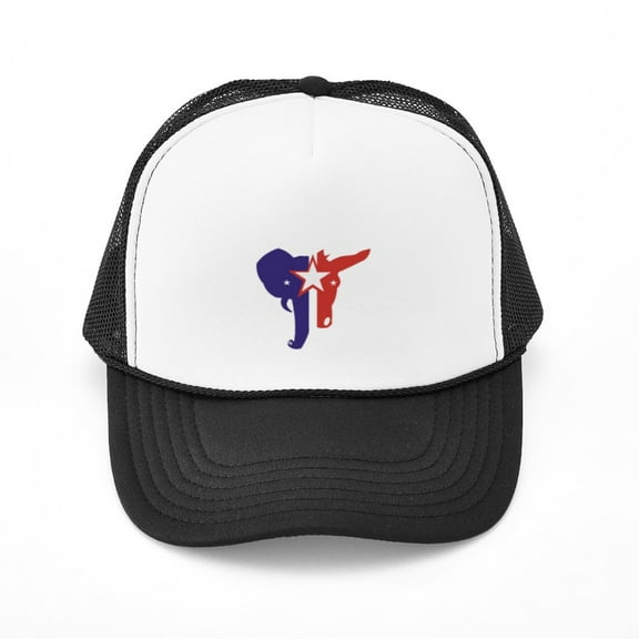 CafePress - Republican Democrat - Adjustable Unisex Printed Trucker Hat with Mesh Back