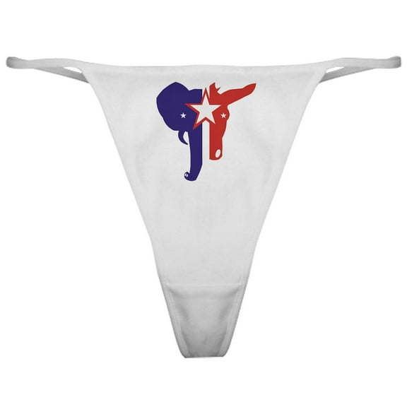 CafePress - Republican Democrat Classic Thong - Women's Novelty Thong Panties Underwear