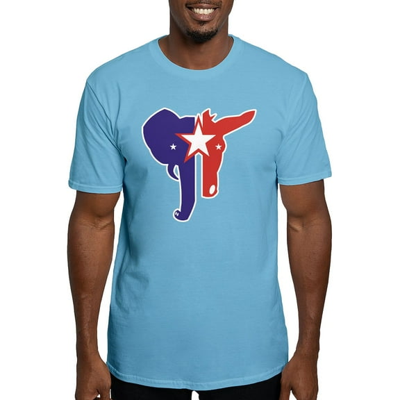 CafePress - Republican Democrat Fitted T Shirt - Fitted T-Shirt, Vintage Fit Soft Cotton Tee