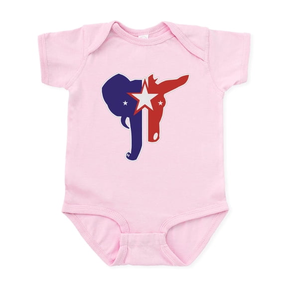 CafePress - Republican Democrat Infant Bodysuit - Baby Light Bodysuit, Size Newborn - 24 Months