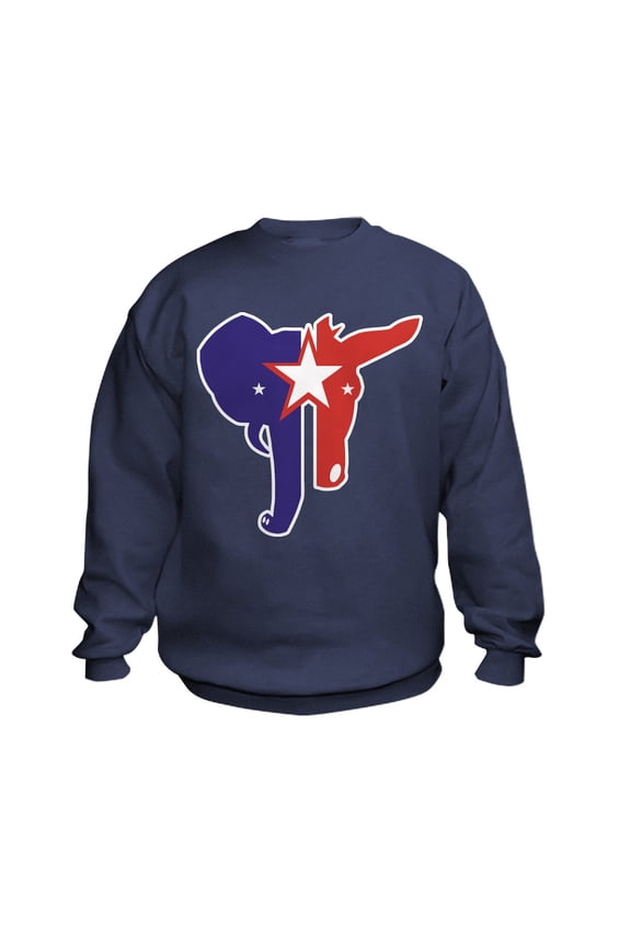- Republican Democrat Kids Sweatshirt - Kids Sweatshirt, Youth Crew Neck Sweatshirt