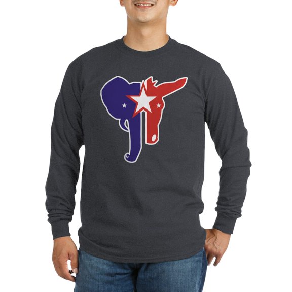 CafePress - Republican Democrat Long Sleeve Dark T Shirt - Long Sleeve Dark T-Shirt