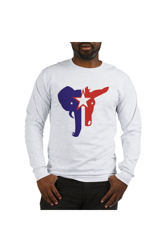- Republican Democrat Long Sleeve T Shirt - Unisex Cotton Long Sleeve T-Shirt