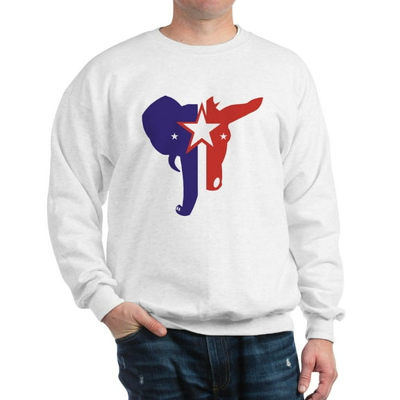 CafePress - Republican Democrat Sweatshirt - Crew Neck Sweatshirt