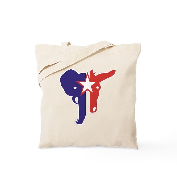CafePress - Republican Democrat Tote Bag - Unisex Canvas Tote Bag, Beige, 1-Piece