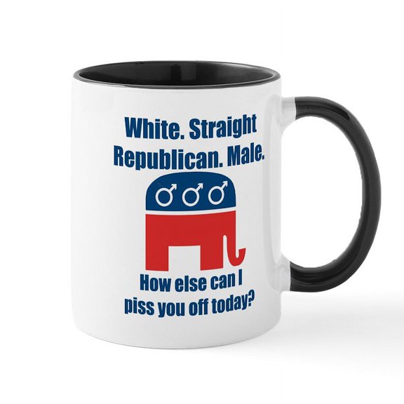 CafePress - Republican Male Large Mug - 11 oz Ceramic Mug - Novelty Coffee Tea Cup