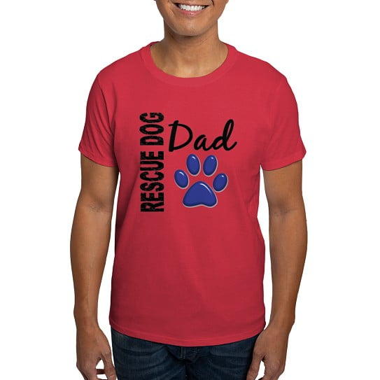CafePress - Rescue Dog Dad 2 Dark T Shirt - Men's Classic Cotton T-Shirts