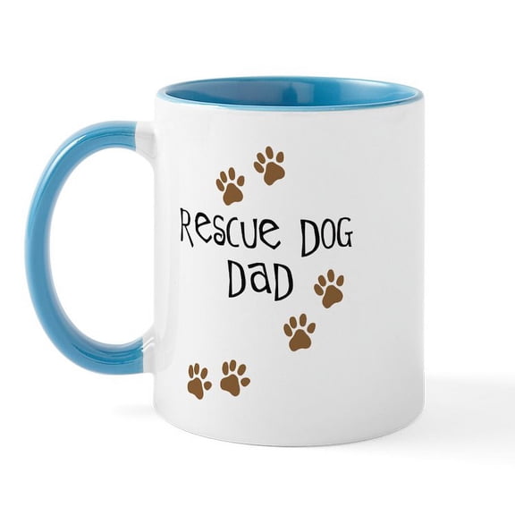 CafePress - Rescue Dog Dad Mug - 11 oz Ceramic Mug - Novelty Coffee Tea Cup