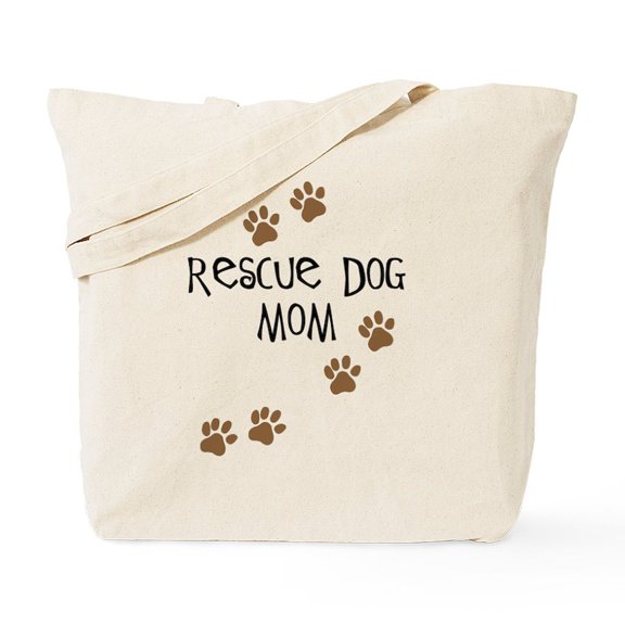 CafePress - Rescue Dog Mom Tote Bag - Unisex Canvas Tote Bag, Beige, 1-Piece