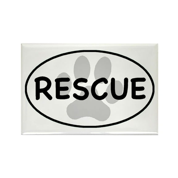 CafePress - Rescue Paw 1 - Rectangle Magnet, 2"x3" Refrigerator Magnet