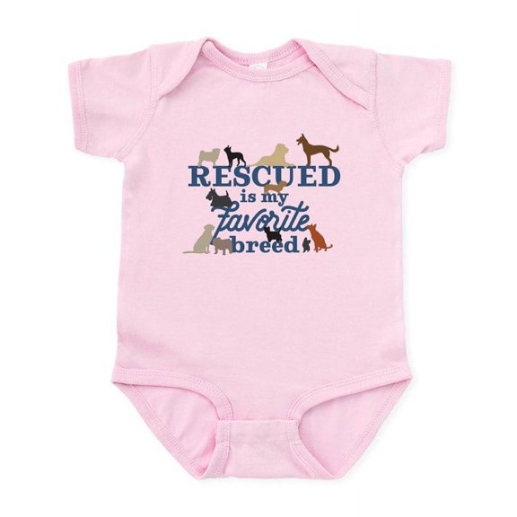 CafePress - Rescued Is My Favorite Breed Baby Light Bodysuit - Baby Light Bodysuit, Size Newborn - 24 Months