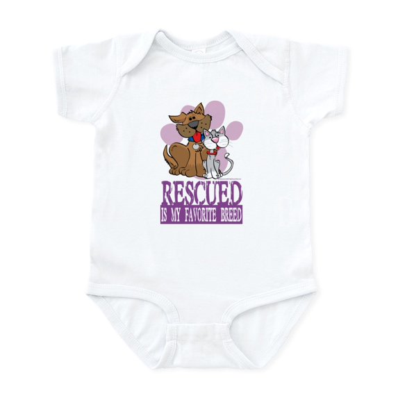 CafePress - Rescued Is My Favorite Breed Infant Bodysuit - Baby Light Bodysuit, Size Newborn - 24 Months