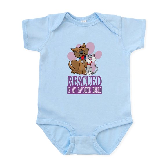 CafePress - Rescued Is My Favorite Breed Infant Bodysuit - Baby Light Bodysuit, Size Newborn - 24 Months