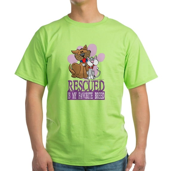 CafePress - Rescued Is My Favorite Breed Light T Shirt - Light T-Shirt - CP