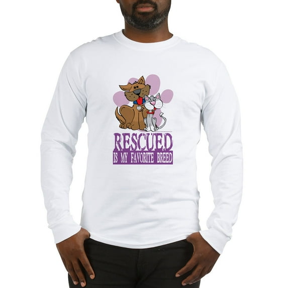 CafePress - Rescued Is My Favorite Breed Long Sleeve T Shirt - Unisex Cotton Long Sleeve T-Shirt