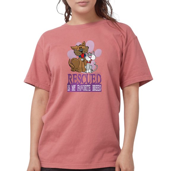 CafePress - Rescued Is My Favorite Breed Women's Comfort Color - Womens Comfort Colors® Shirt