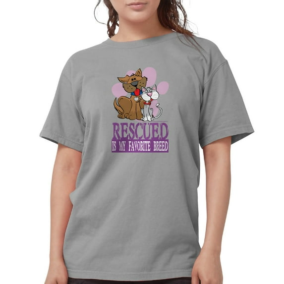 CafePress - Rescued Is My Favorite Breed Women's Comfort Color - Womens Comfort Colors® Shirt