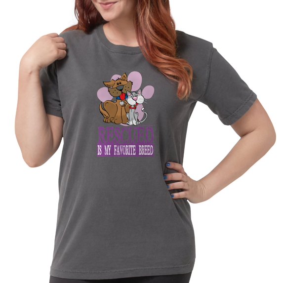 CafePress - Rescued Is My Favorite Breed Women's Comfort Color - Womens Comfort Colors® Shirt
