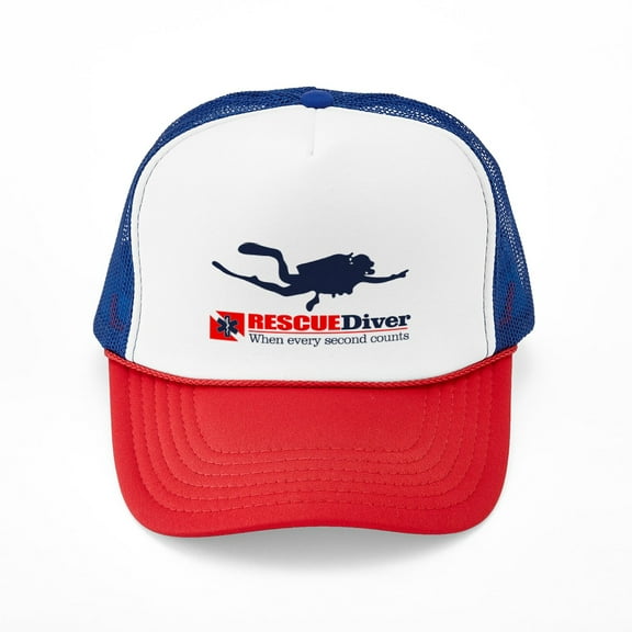 CafePress - Rescuediver - Adjustable Unisex Printed Trucker Hat with Mesh Back